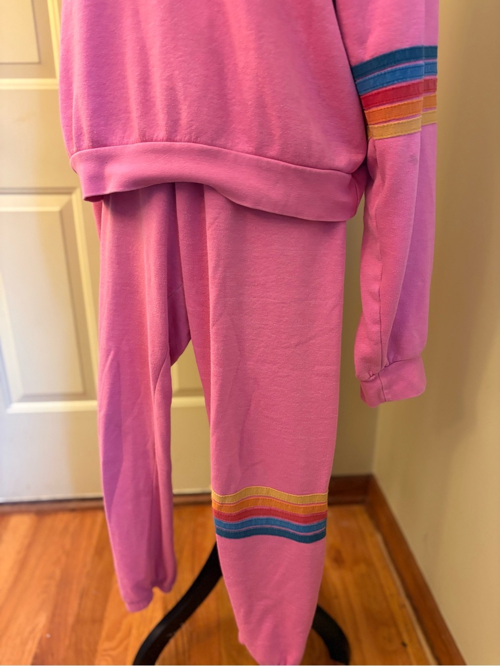 AVIATOR NATION 5-Stripe Crew Neck and Joggers Set size L - Picture 3 of 16